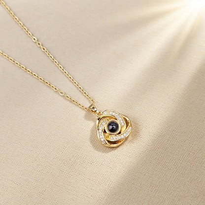 Projection Necklace 100 Languages I Love You Pendant Necklaces for Lover Girlfriend 2026 Creative Couple Romantic Jewelry Gifts