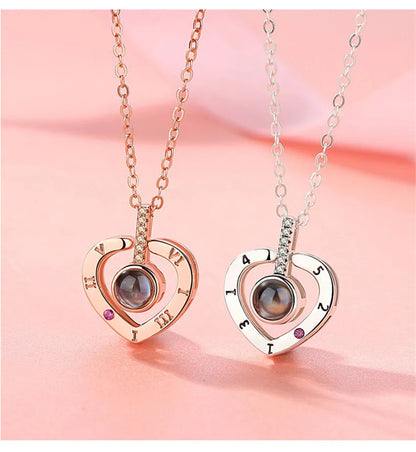 Projection Necklace 100 Languages I Love You Pendant Necklaces for Lover Girlfriend 2026 Creative Couple Romantic Jewelry Gifts