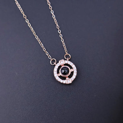 Projection Necklace 100 Languages I Love You Pendant Necklaces for Lover Girlfriend 2026 Creative Couple Romantic Jewelry Gifts