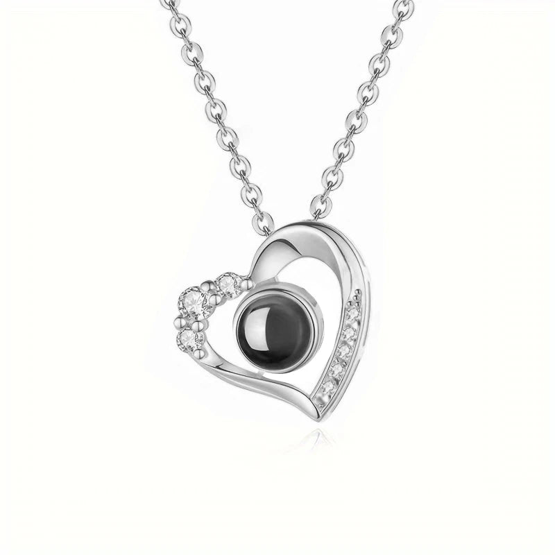 Projection Necklace 100 Languages I Love You Pendant Necklaces for Lover Girlfriend 2026 Creative Couple Romantic Jewelry Gifts