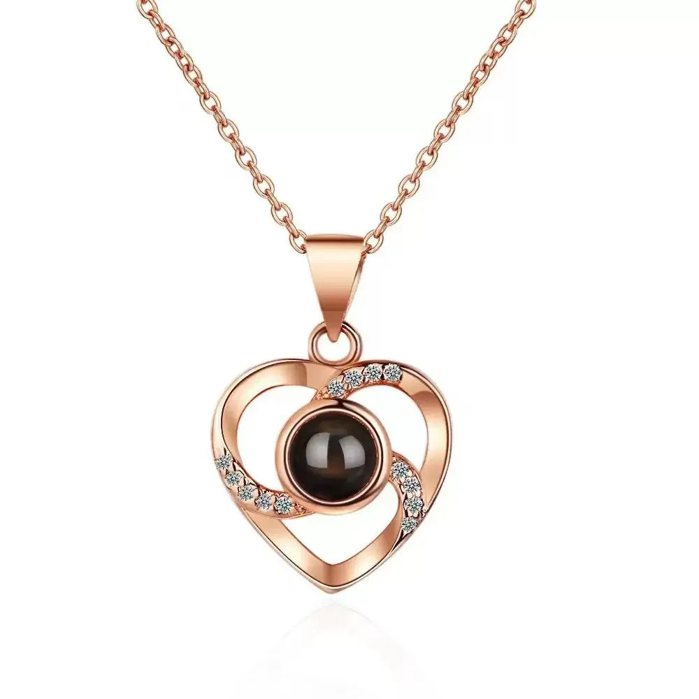 Projection Necklace 100 Languages I Love You Pendant Necklaces for Lover Girlfriend 2026 Creative Couple Romantic Jewelry Gifts