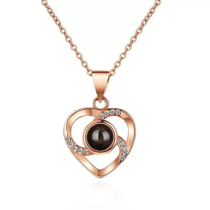 Projection Necklace 100 Languages I Love You Pendant Necklaces for Lover Girlfriend 2026 Creative Couple Romantic Jewelry Gifts