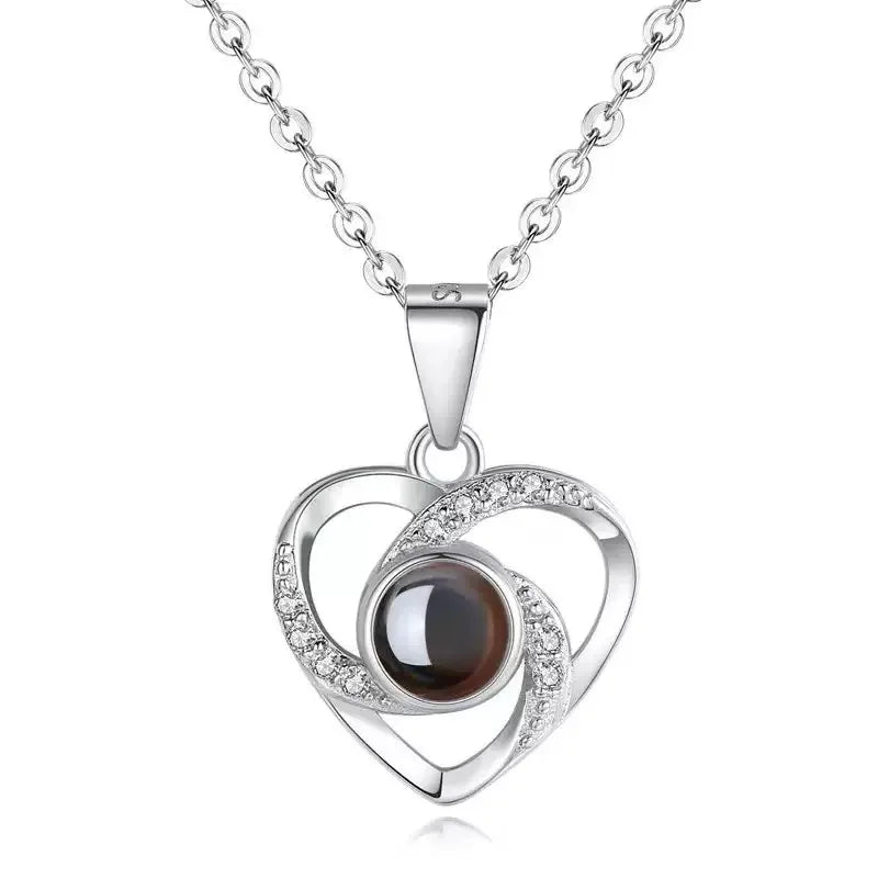 Projection Necklace 100 Languages I Love You Pendant Necklaces for Lover Girlfriend 2026 Creative Couple Romantic Jewelry Gifts