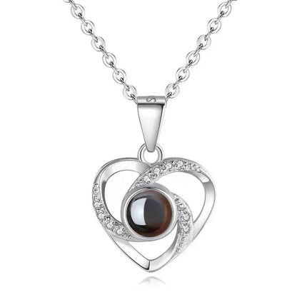 Projection Necklace 100 Languages I Love You Pendant Necklaces for Lover Girlfriend 2026 Creative Couple Romantic Jewelry Gifts