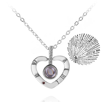 Projection Necklace 100 Languages I Love You Pendant Necklaces for Lover Girlfriend 2026 Creative Couple Romantic Jewelry Gifts